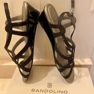 Bandilino dressy Black sparkle Strappy Sandals